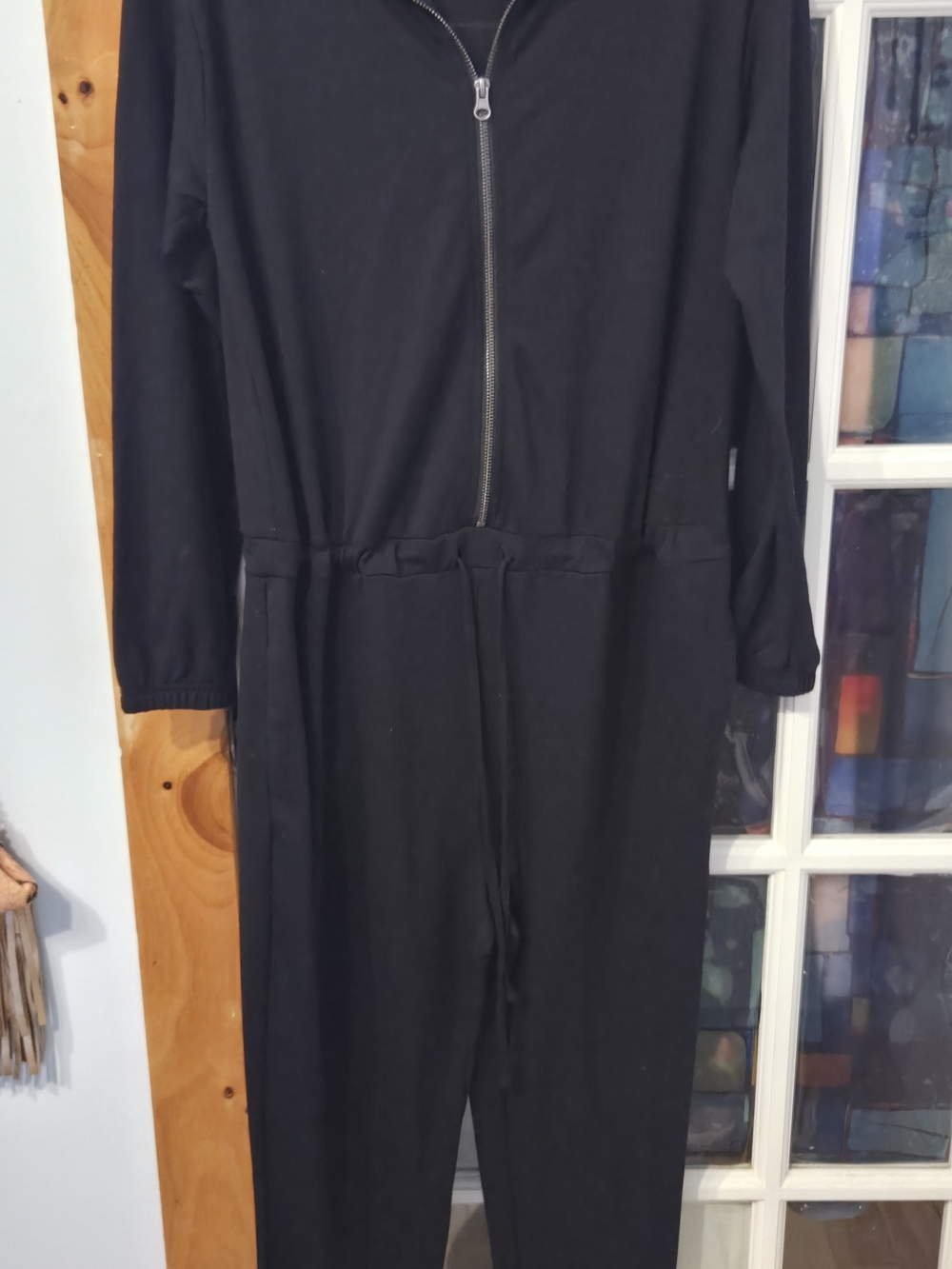 Joe Fresh Black Zip-Front Jumpsuit